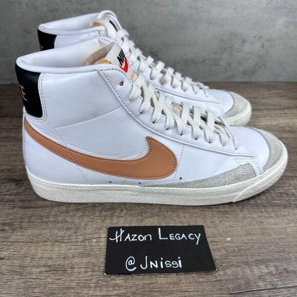 Nike~Men’s~Blazer Mid \'77‎ Vintage Shoes “White/Amber Brown” ~Size 10.5 main image 5